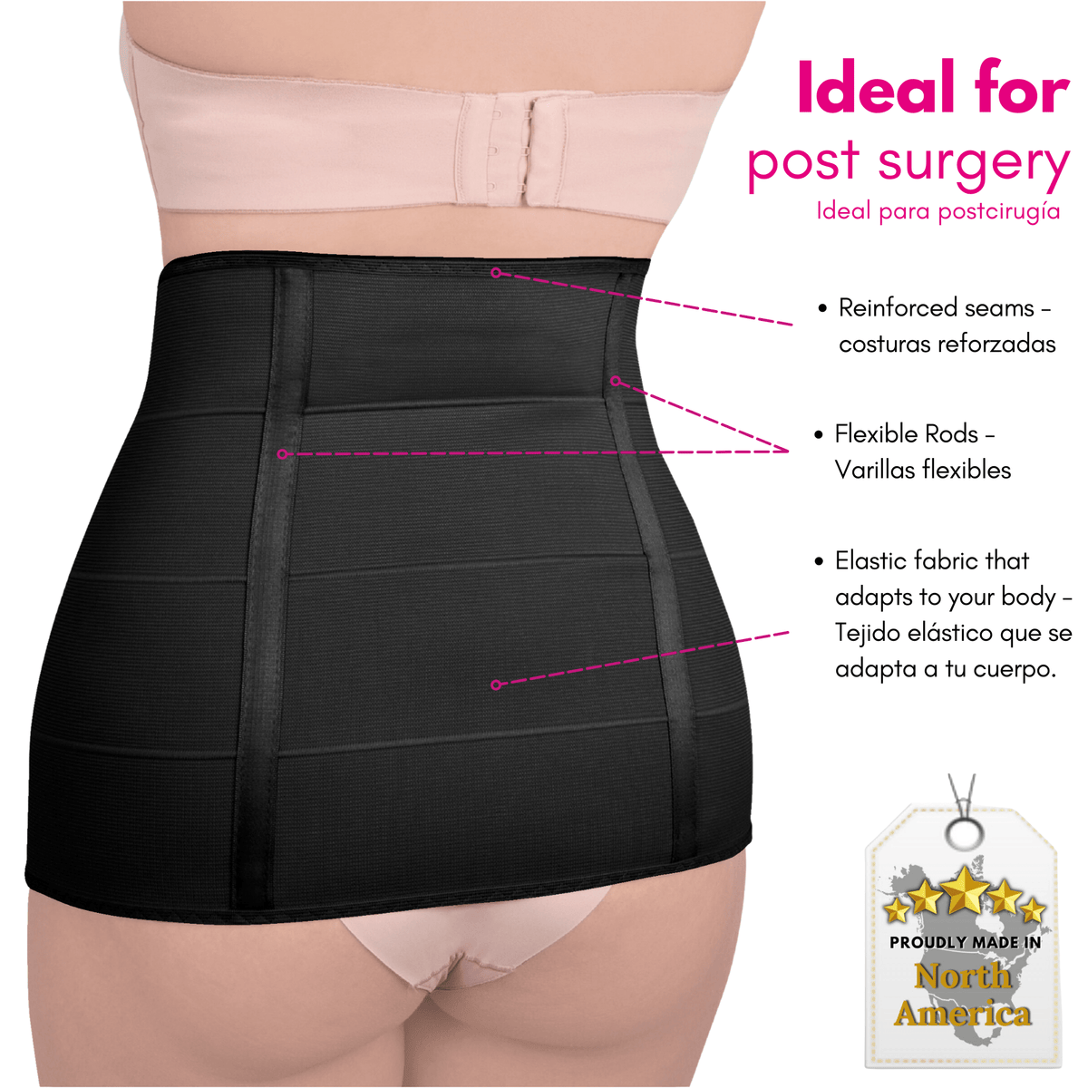 iMom High - Waist 4B Postpartum Shapewear Lipo - Sculpture for Women - Sashes and More