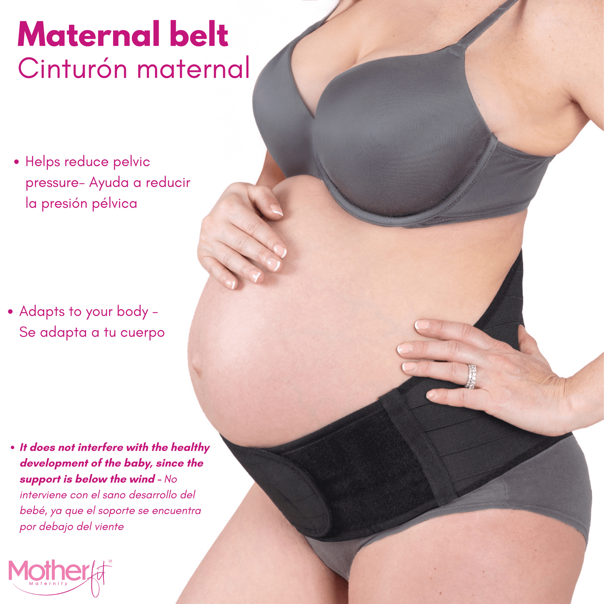 Motherfit Adjustable Maternity Belt – Belly Support | Pelvic and Lumbar Relief - Sashes and More