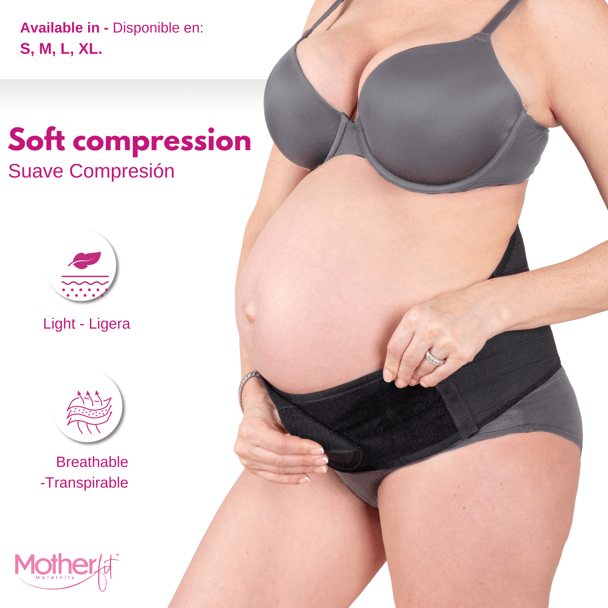 Motherfit Adjustable Maternity Belt – Belly Support | Pelvic and Lumbar Relief - Sashes and More