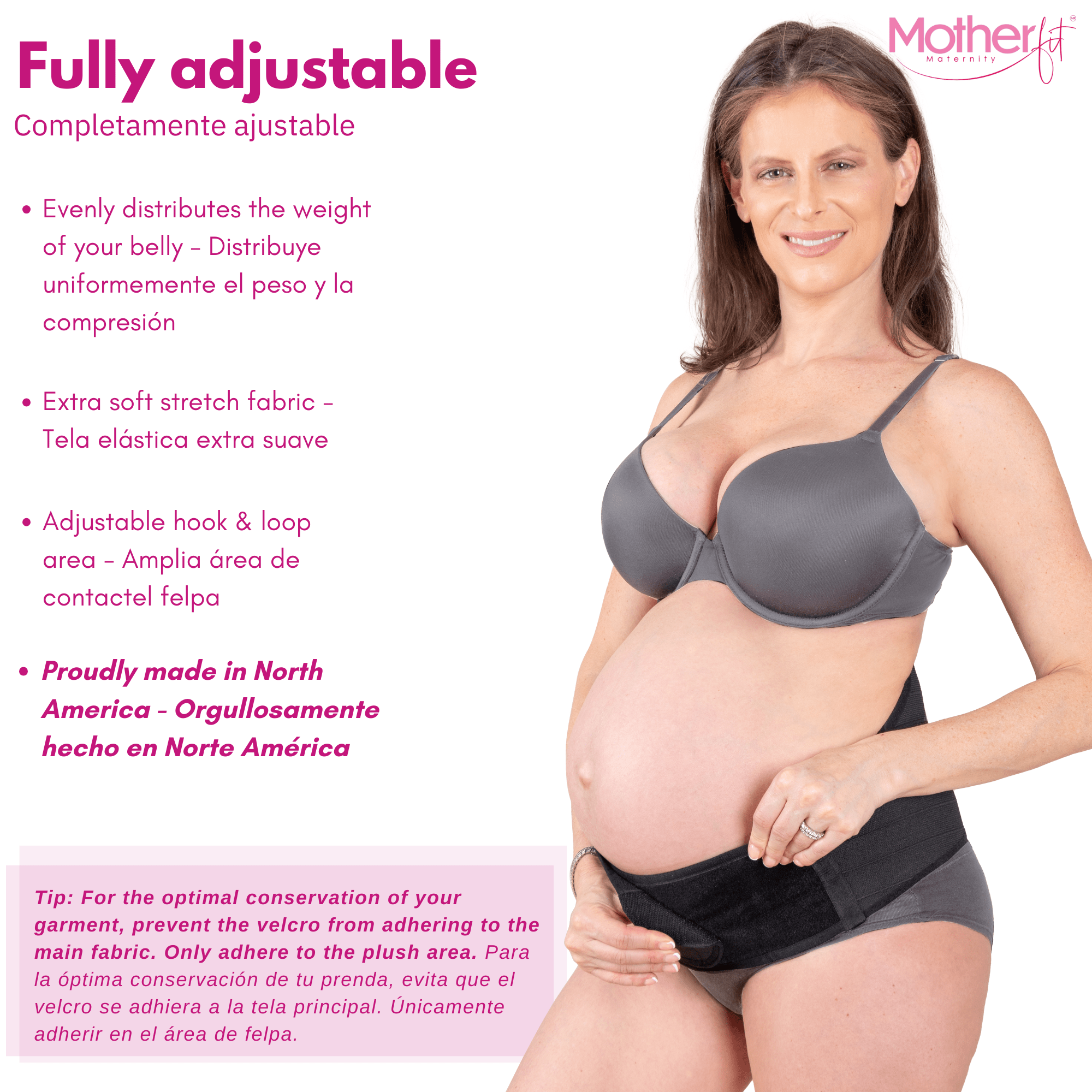 Motherfit Adjustable Maternity Belt – Belly Support | Pelvic and Lumbar Relief - Sashes and More