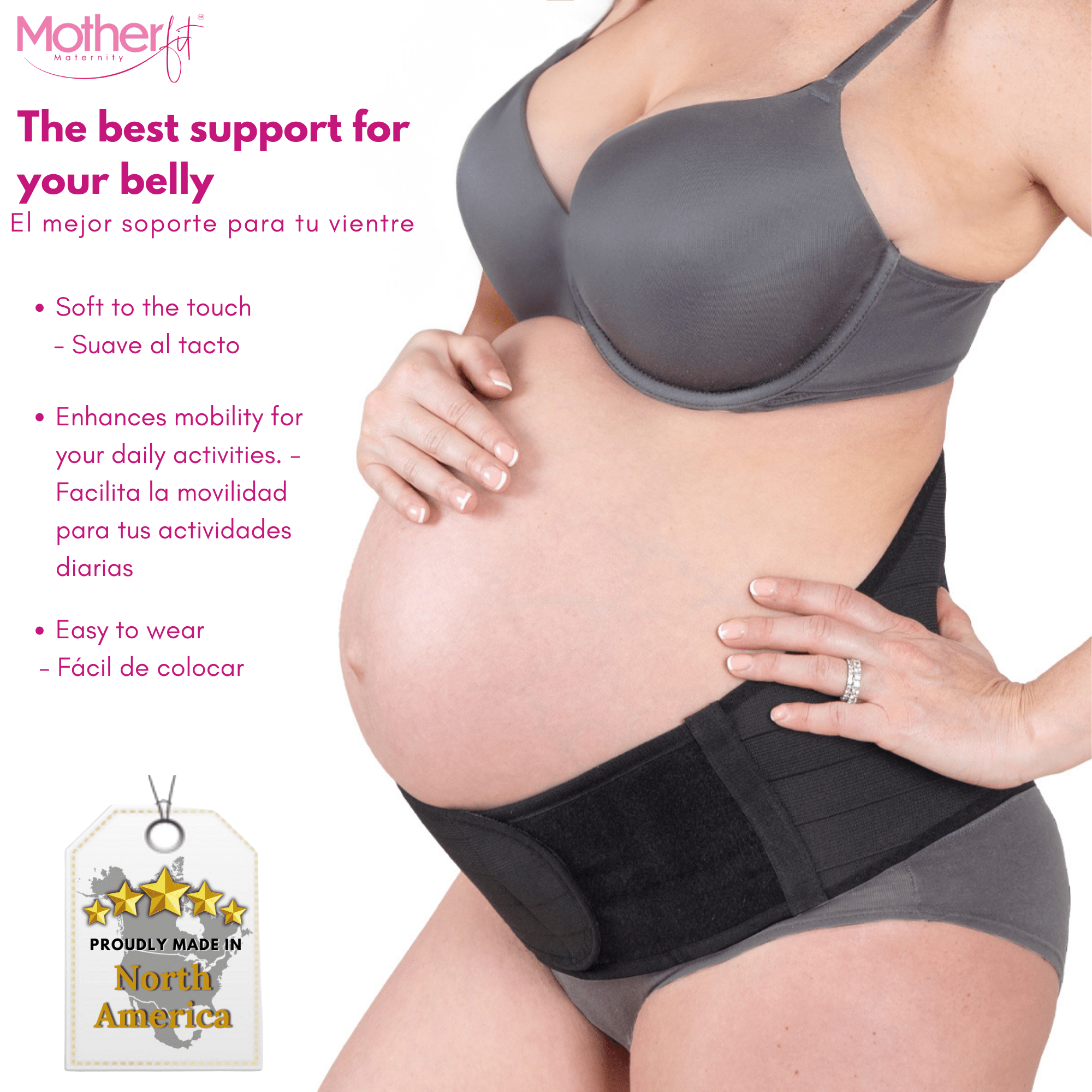 Motherfit Adjustable Maternity Belt – Belly Support | Pelvic and Lumbar Relief - Sashes and More