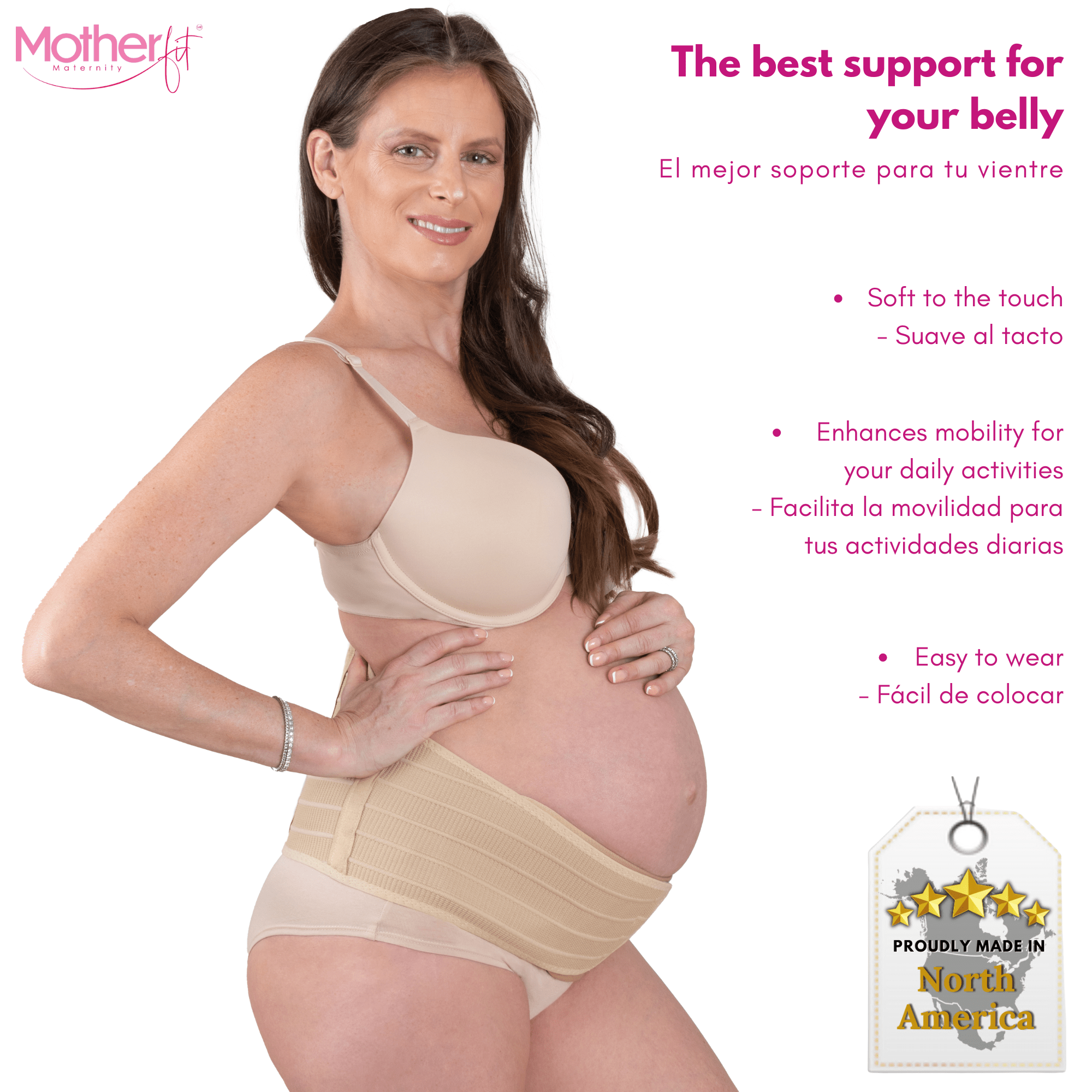 Motherfit Adjustable Maternity Belt – Belly Support | Pelvic and Lumbar Relief - Sashes and More