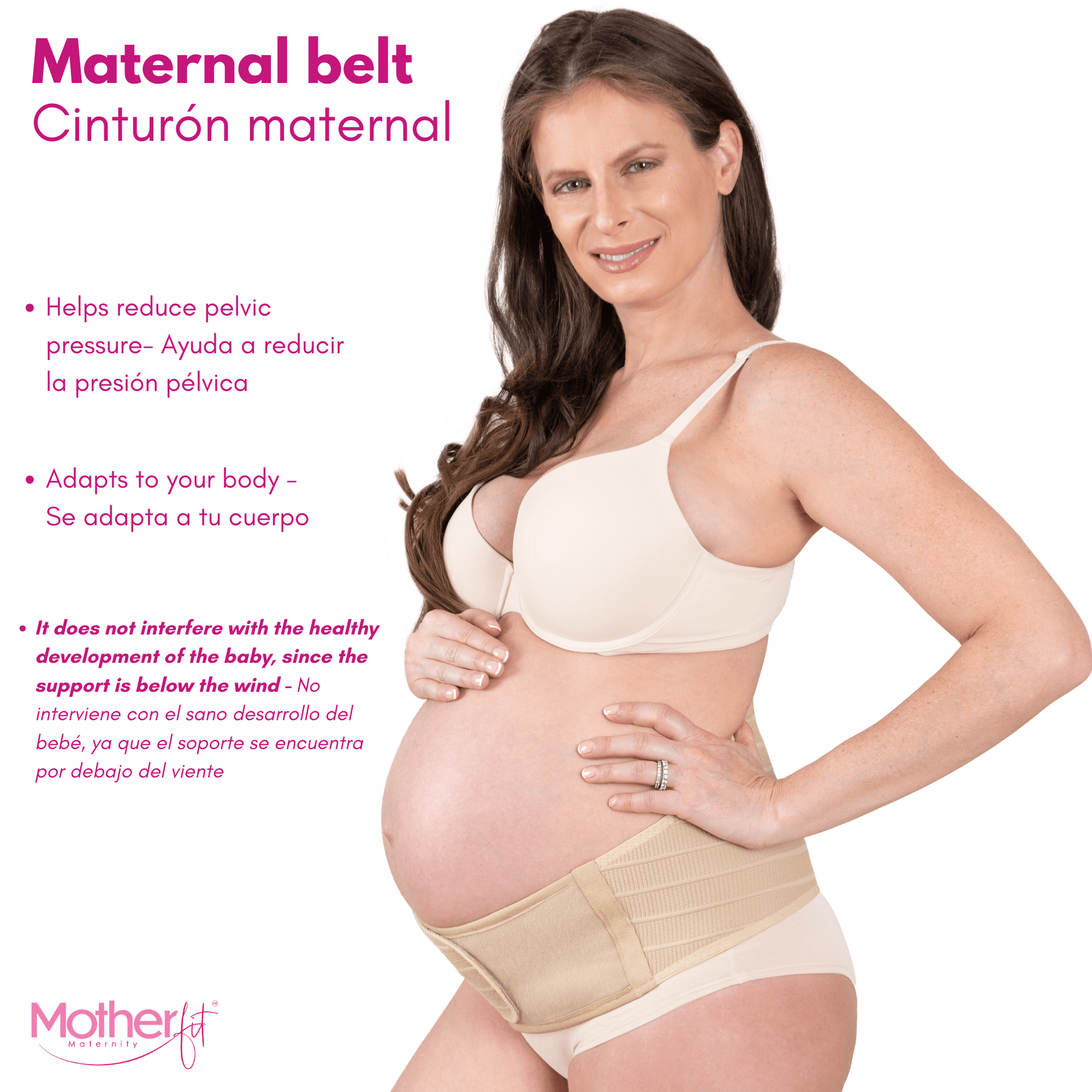 Motherfit Adjustable Maternity Belt – Belly Support | Pelvic and Lumbar Relief - Sashes and More