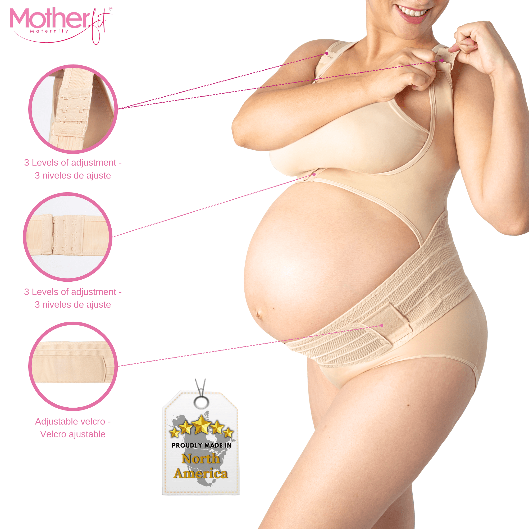 Motherfit Adjustable Maternity Support Vest for Pregnant - Belly Bands for Pregnant Women - Sashes and More