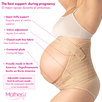 Motherfit - Maternity Belly Support Belt - Back Pain Relief - Adjustable Strap - Sashes and More