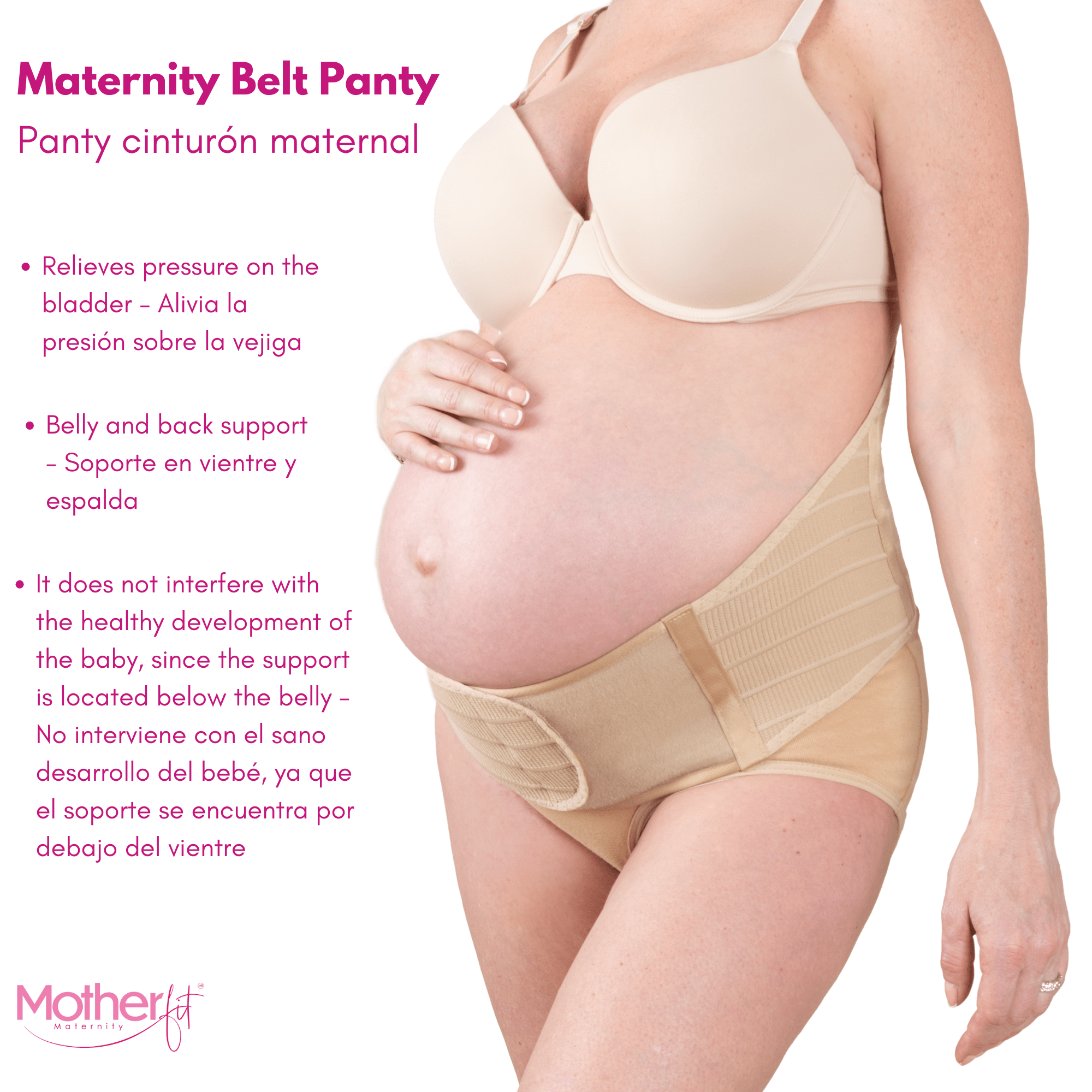 Motherfit Maternity Belt Panty – Comfort and Support During Pregnancy - Cotton Panty - Sashes and More