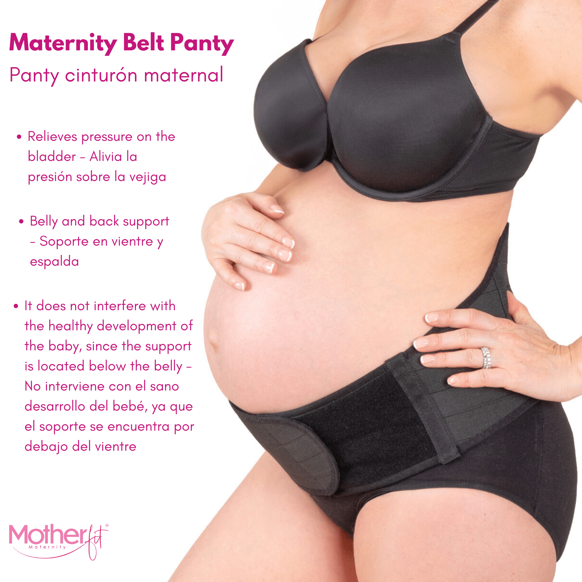Motherfit Maternity Belt Panty – Comfort and Support During Pregnancy - Cotton Panty - Sashes and More